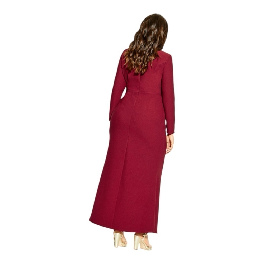 City Chic One Dream Maxi Dress in Deep Red Size 18 NWT - Picture 3 of 4